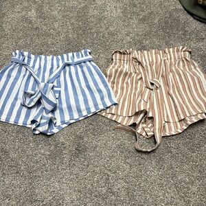 5/$25 Set of two SHEIN Paperbag Shorts